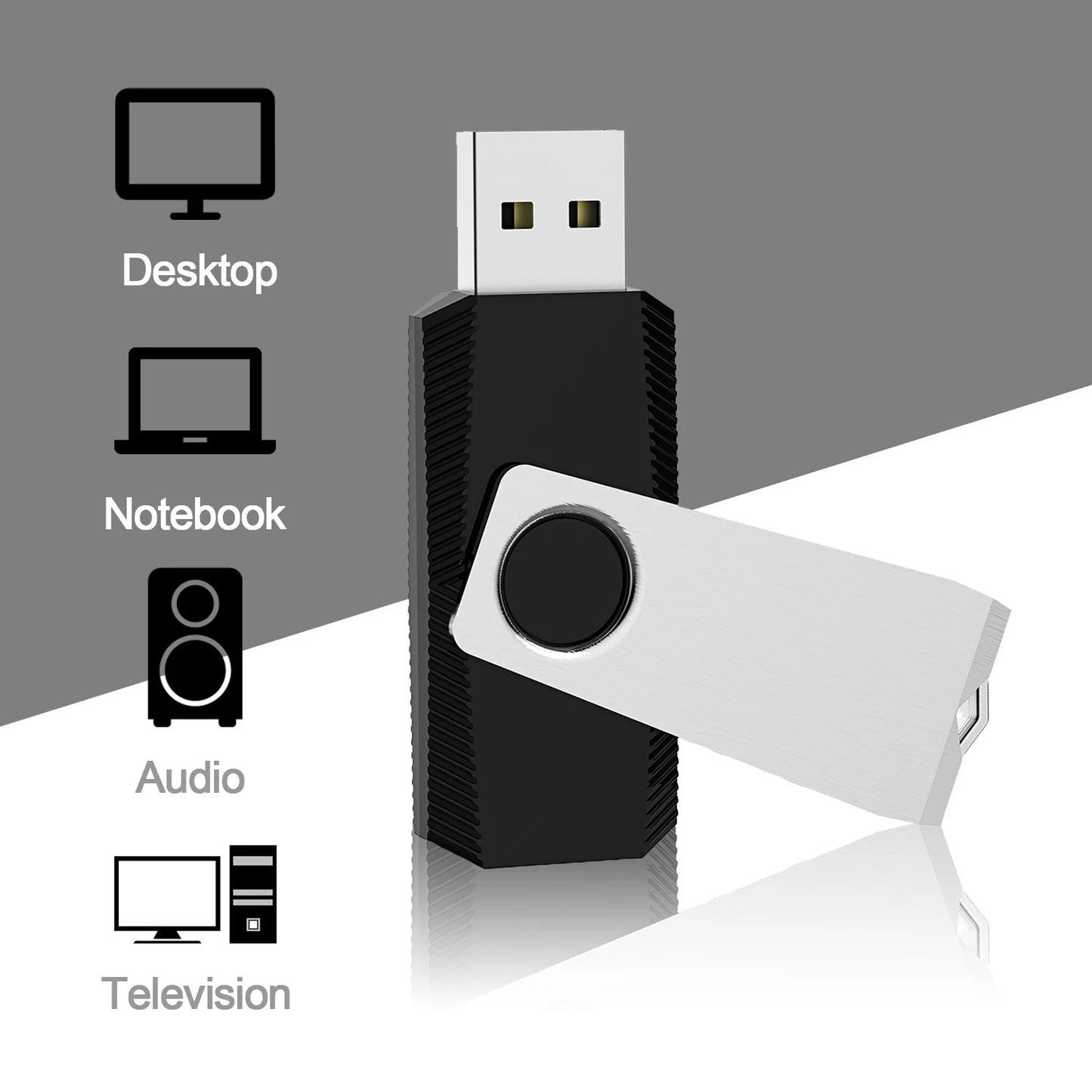 16GB USB 2.0 Flash Drive 10 Pack with 360° Protective Cap