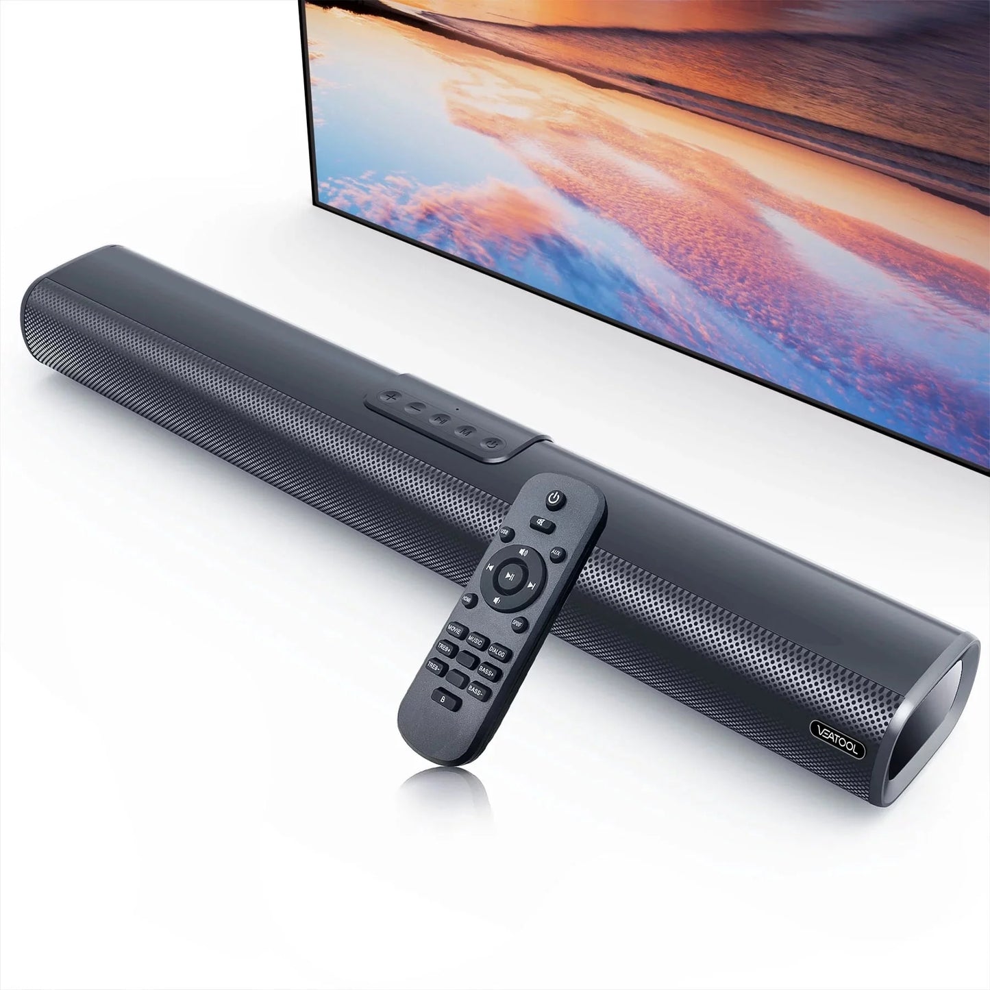S20L Sound Bars for TV, 3D Surround Sound System TV Sound Bar, 2.1 Ch Home Theater Audio with Built-In Subwoofer,50W TV Speakers | HDMI ARC, Bluetooth, Optical, RCA, USB & AUX Wall Mountable