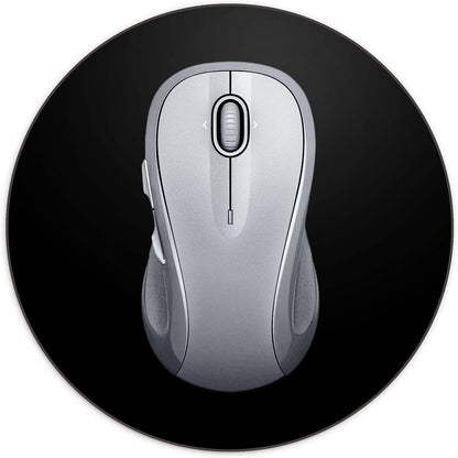 Mini round Mouse Pad 6 X 6 Inch, Small Mouse Mat Non-Slip Rubber Base for Laptop PC Office Working Wireless Mouse Home Office Travel, Portable & Washable Black
