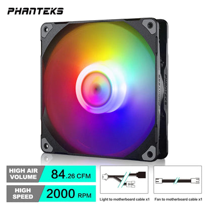 Phanteks M25 140 Case Fan Desktop Cooling Fans FDB Hydraulic Bearing 4Pin PWM Temperature Control 2000Rpm Air Volume Type