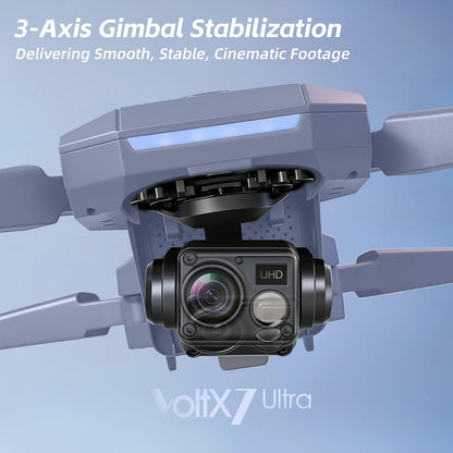 3-Axis Gimbal GPS Drone with 4K Camera, 90 Min Long Flight Time,3280 FT Long Control Range, Auto Return, Follow Me, Brushless Motor, 5G FPV RC Quadcopter for Beginners(Under 249G)