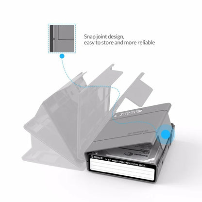 2.5 3.5' Portable Hard Disk Protection Case Hard Drive External Storage Case with Waterproof and Shockproof Hard Drive Box