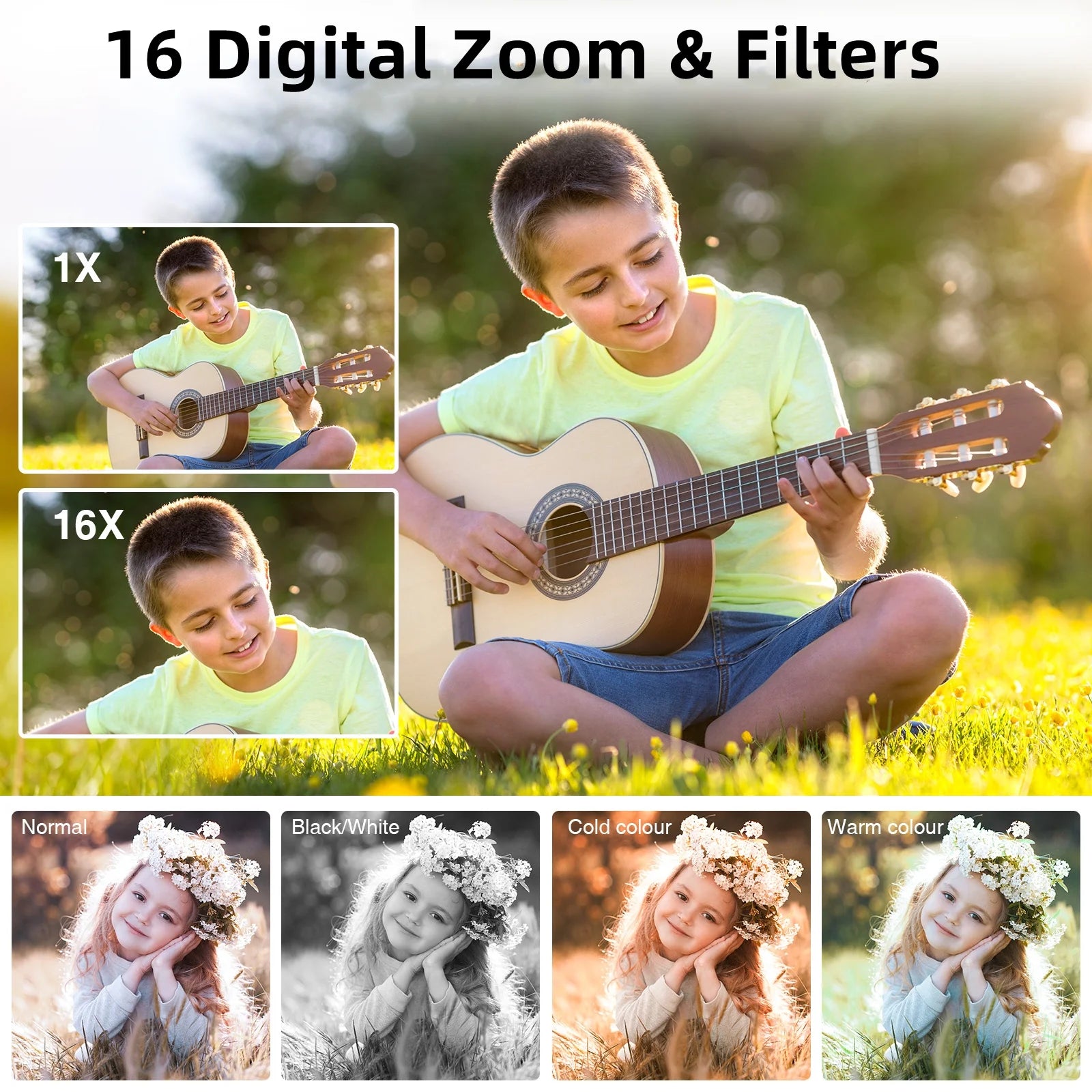 1080P Digital Camera 16X Digital Zoom Compact Point and Shoot Camera Portable Small Camera Starter Camera with 32GB Card for Teens Students Boys Girls Seniors(Green)