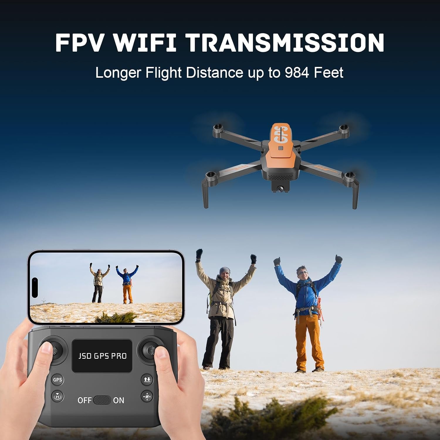 Drones with Camera for Adults 4K - GPS Drone with Auto Return, Brushless Motor, Foldable Mini RC Quadcopter for Kids Beginners with FPV Live Video, Follow Me, 2 Batteries Long Flight Time under 249G