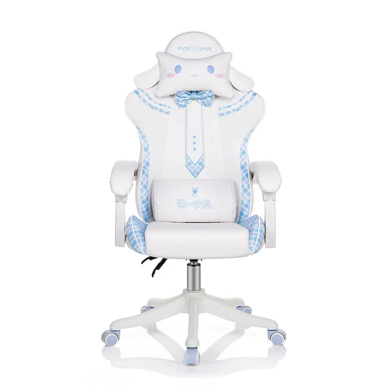 Hot Sale JK Gaming Chair Cute Pink Japanese Girl Upgradable Rotary Nгровые Cтуль Student Home Office Fixed Armrest Bow