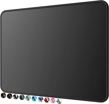 Essential Office & Gaming Mouse Pad, 30% Larger, 8.5” X 11” In, Black | Anti-Fray Stitched Edges, Premium Textured Surface, Non-Slip Rubber Base, Water and Stain Resistant Protection