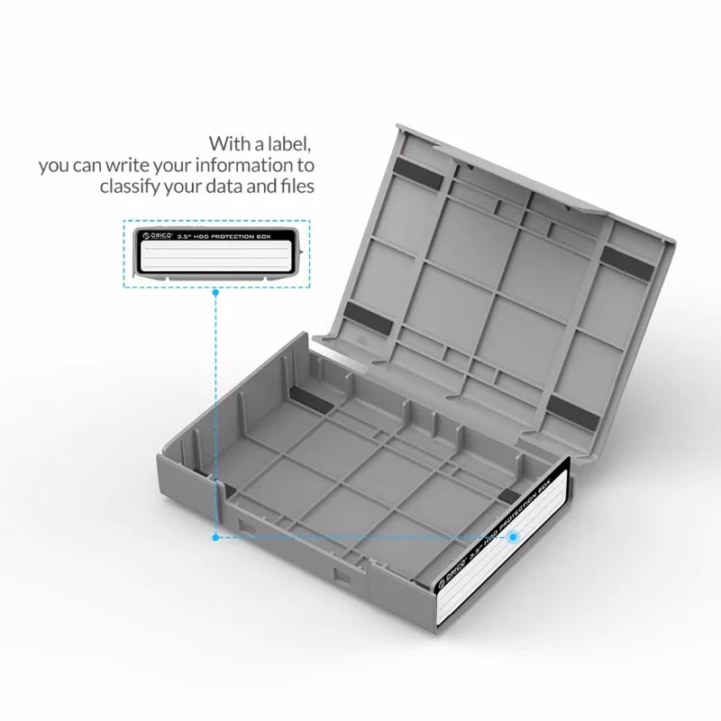 2.5 3.5' Portable Hard Disk Protection Case Hard Drive External Storage Case with Waterproof and Shockproof Hard Drive Box