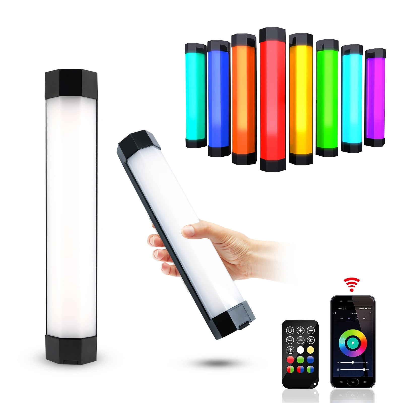 P200 IP67 Rainproof RGB Tube Built-In Battery & Magnet with APP Control LED Video Light for Studio Photo Product Lighting
