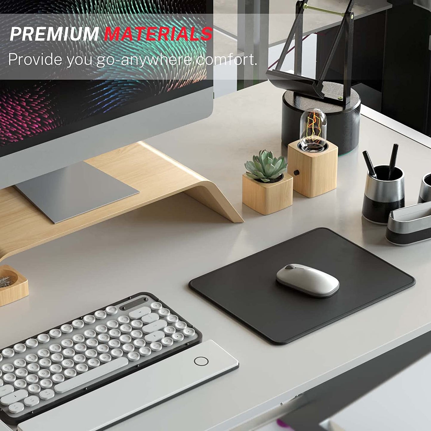 Essential Office & Gaming Mouse Pad, 30% Larger, 8.5” X 11” In, Black | Anti-Fray Stitched Edges, Premium Textured Surface, Non-Slip Rubber Base, Water and Stain Resistant Protection