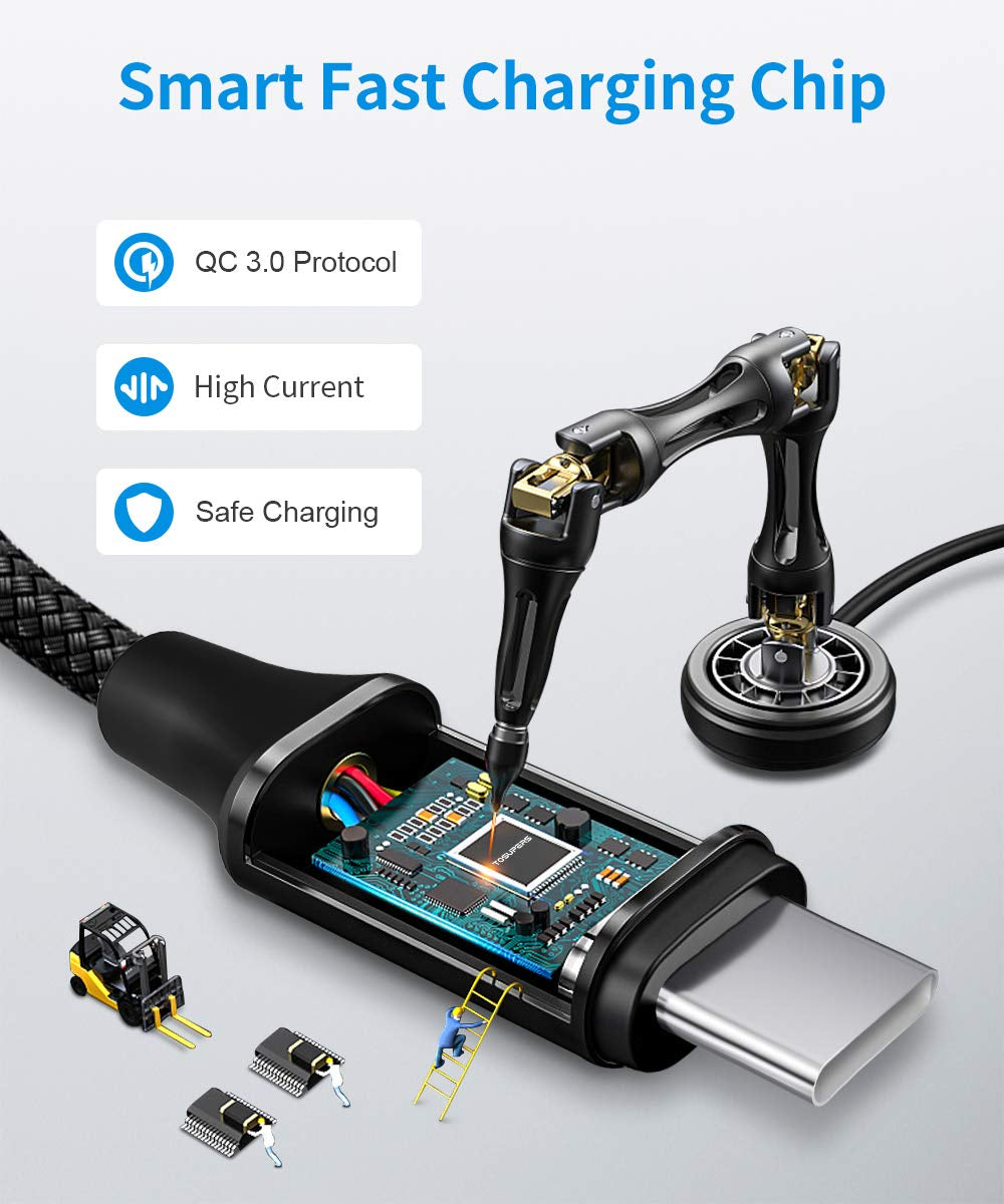 Long USB C Cable 10Ft 3Pack Type C Fast Charging a to C Charger | Braided for Iphone 17 16 15 Pro Max Plus, Samsung Galaxys26 S25 S24 S23 S22 S21 S20 A16 A15 A14 , Fire HD 10/9