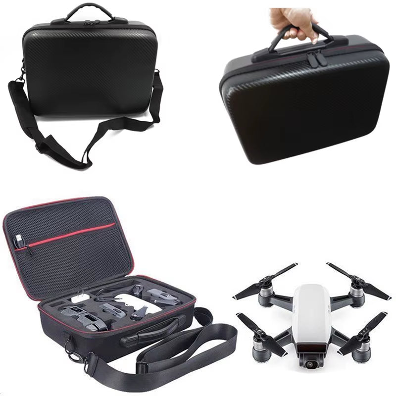 Anordsem Portable EVA Hard Bag Storage Case Carry Drone Bags Shoulder Strap Drone Accessories for  Spark Drone Mount Box