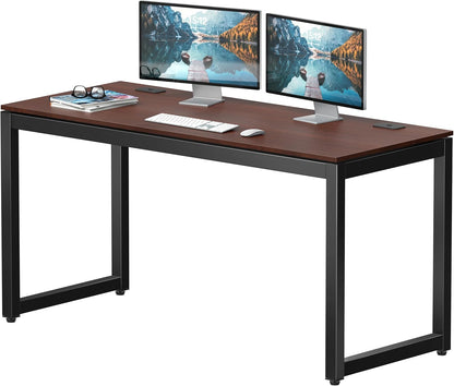 55-Inch Commercial-Grade Office Computer Desk, Cherry | 10-Year Limited Warranty