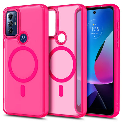 for Motorola Moto G Play 2023 Phone Case / Motorola Moto G Pure Phone Case Camera Guard Wireless Charging Magsafe/Qi Magnetic Car Mount Moto G Play 23 Case / Moto G Pure Case