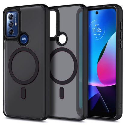 for Motorola Moto G Play 2023 Phone Case / Motorola Moto G Pure Phone Case Camera Guard Wireless Charging Magsafe/Qi Magnetic Car Mount Moto G Play 23 Case / Moto G Pure Case