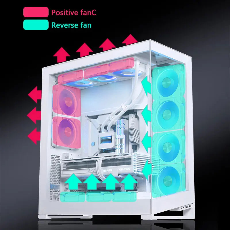 Phanteks D30-120 Case 120Mm Fan Regula/ Reverse Airflow 4Pin PWM, 30Mm Thick/ Four-Sided Magic Color Wireless Stitching