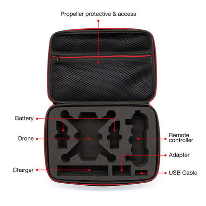 Anordsem Portable EVA Hard Bag Storage Case Carry Drone Bags Shoulder Strap Drone Accessories for  Spark Drone Mount Box