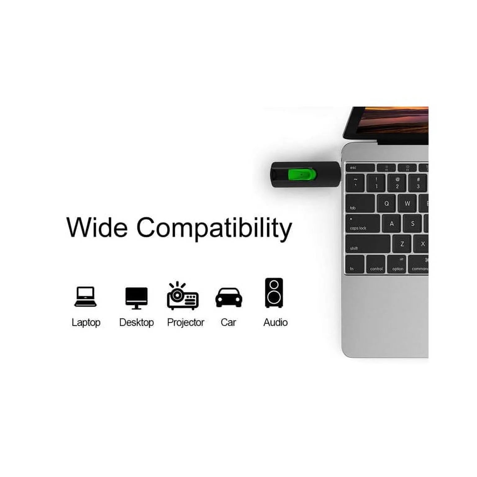 2 Pack 128 GB USB Flash Drive  Memory Stick Retractable for Laptop Data Storage Backup