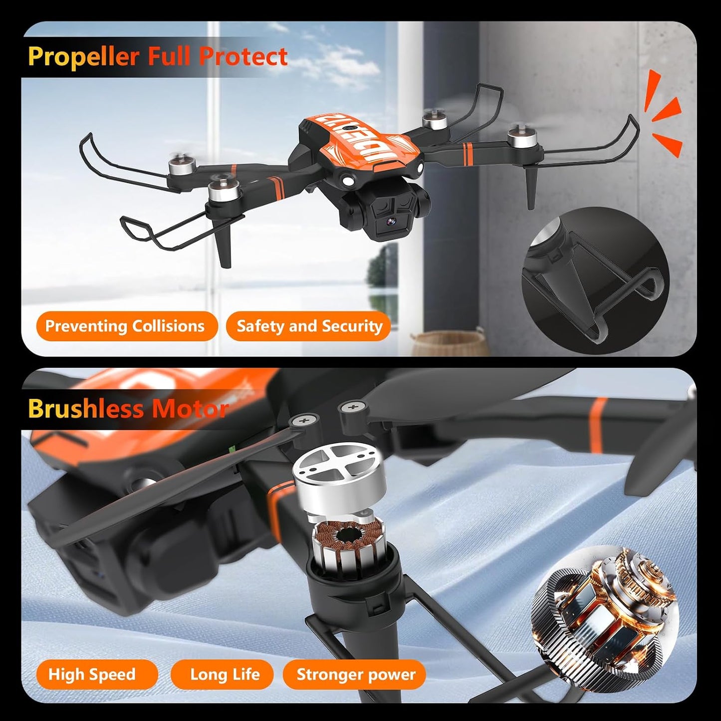 GPS Drone with Camera for Adults, IDEA12GPS Drone with Camera 4K | Brushless Motor, Auto Return Home, Follow Me, Foldable, RC Quadcopter for Beginners Foldable Toys Gifts, under 249G