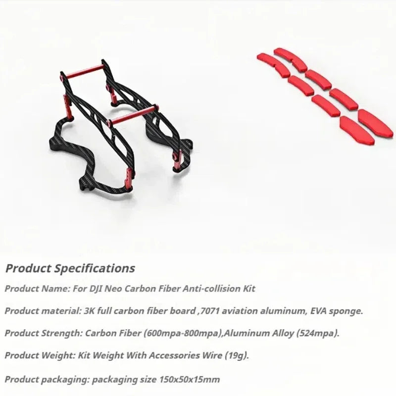 Real Carbon Fiber for  Neo Full Protection Lightweight Anti-Fall Drone Guard Armor Protective Armor Kit Drone Accessories
