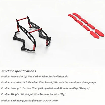 Real Carbon Fiber for  Neo Full Protection Lightweight Anti-Fall Drone Guard Armor Protective Armor Kit Drone Accessories