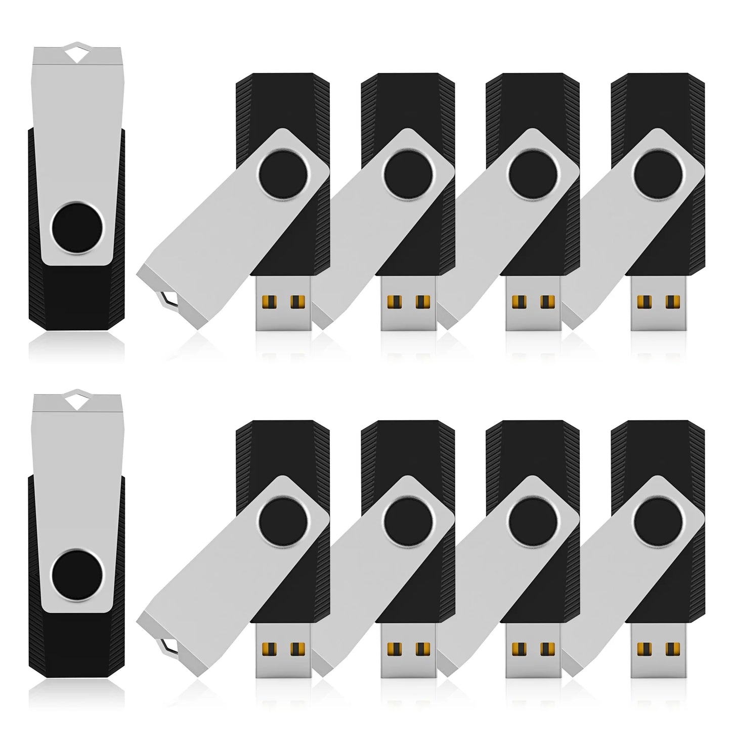16GB USB 2.0 Flash Drive 10 Pack with 360° Protective Cap