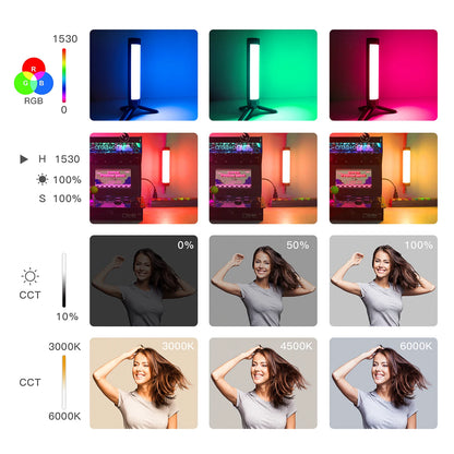 P200 IP67 Rainproof RGB Tube Built-In Battery & Magnet with APP Control LED Video Light for Studio Photo Product Lighting