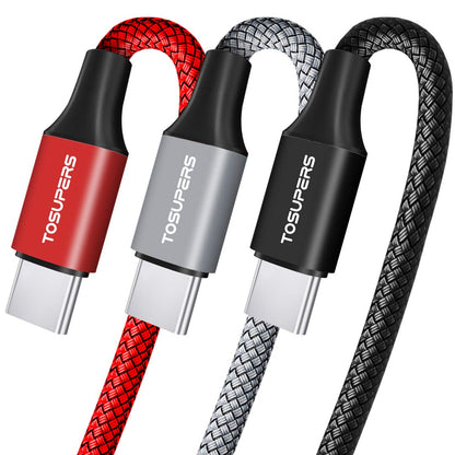 Long USB C Cable 10Ft 3Pack Type C Fast Charging a to C Charger | Braided for Iphone 17 16 15 Pro Max Plus, Samsung Galaxys26 S25 S24 S23 S22 S21 S20 A16 A15 A14 , Fire HD 10/9