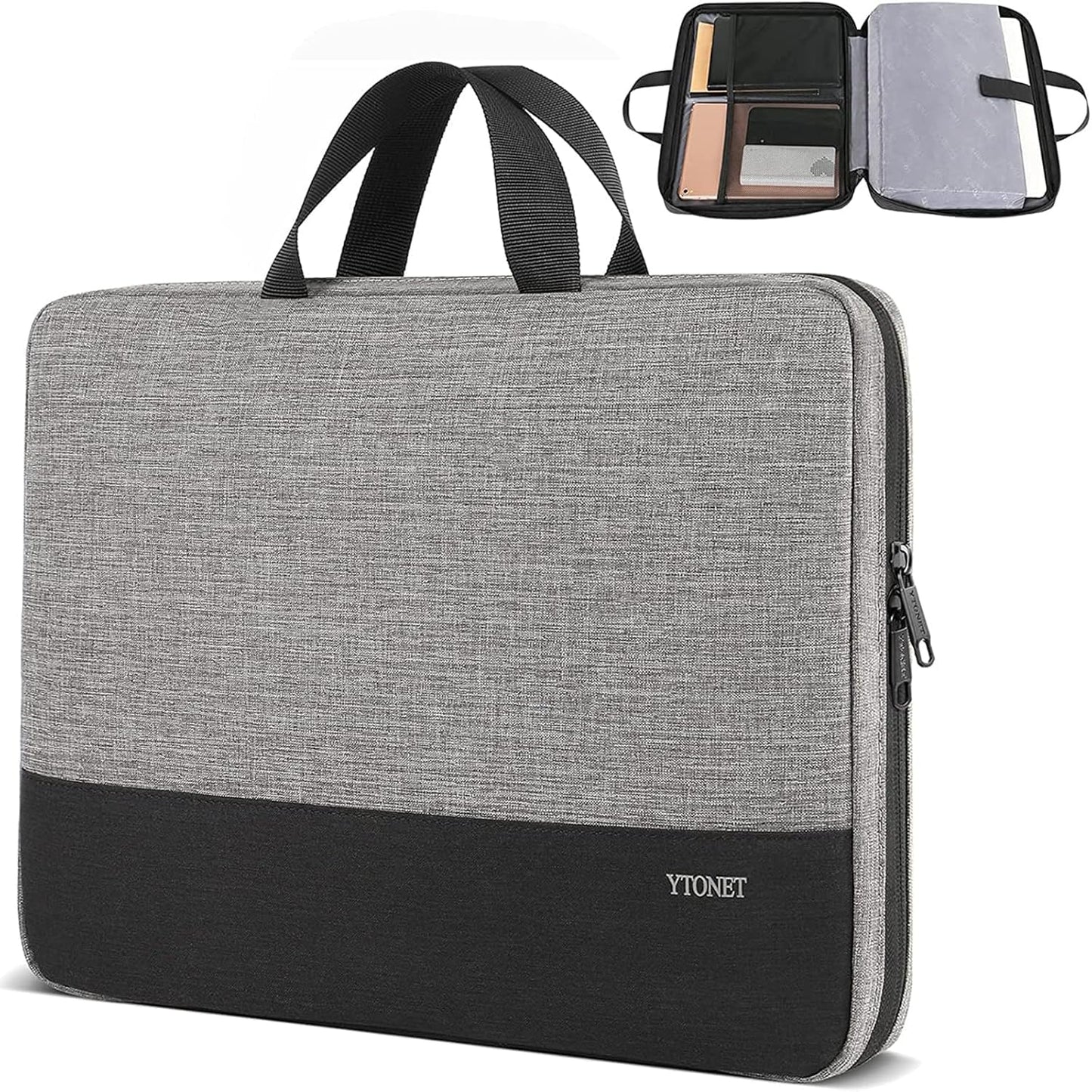 Laptop Case 16 Inch, 15-15.6 Inch TSA Laptop Sleeve Computer Bag | Water Resistant Computer Case Carrying Cover Compatible for Macbook Pro, Acer, Lenovo, HP, Dell, Gifts for Men Women, Grey
