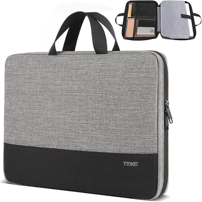 Laptop Case 16 Inch, 15-15.6 Inch TSA Laptop Sleeve Computer Bag | Water Resistant Computer Case Carrying Cover Compatible for Macbook Pro, Acer, Lenovo, HP, Dell, Gifts for Men Women, Grey