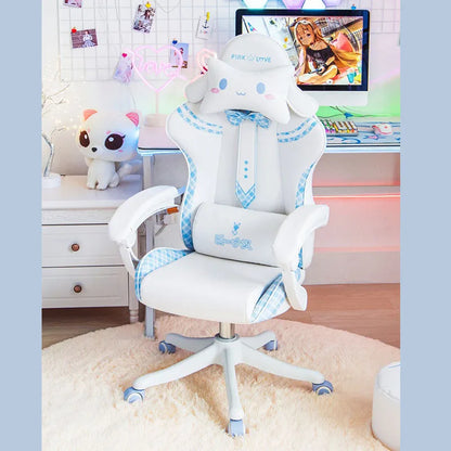 Hot Sale JK Gaming Chair Cute Pink Japanese Girl Upgradable Rotary Nгровые Cтуль Student Home Office Fixed Armrest Bow