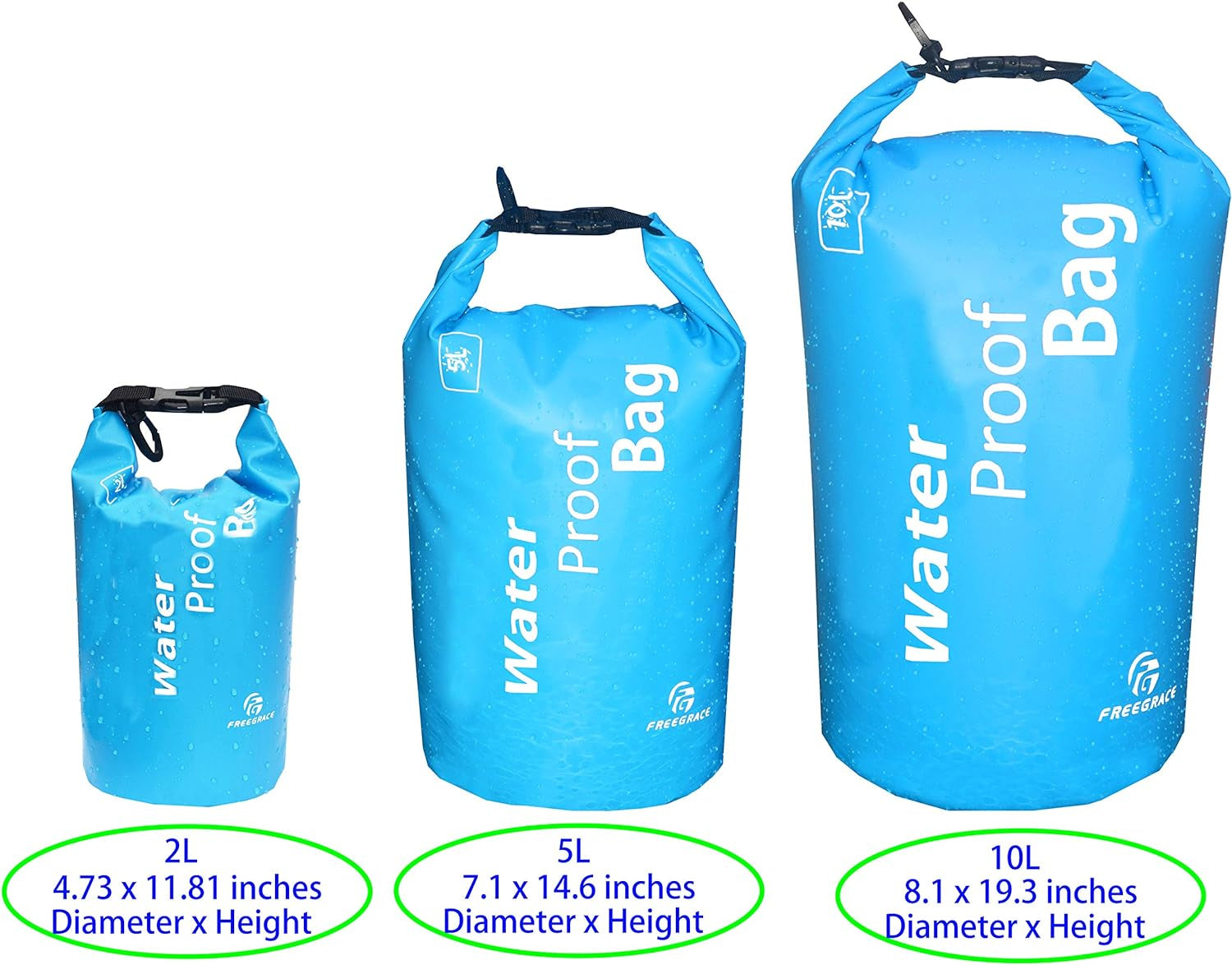 Lightweight Floating Dry Bag and Waterproof Phone Case Set, Double Zip-Lock Dry Sack for Water Sports, Rafting, Beach and Camping