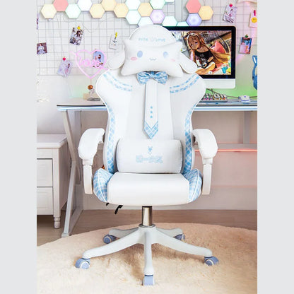 Hot Sale JK Gaming Chair Cute Pink Japanese Girl Upgradable Rotary Nгровые Cтуль Student Home Office Fixed Armrest Bow