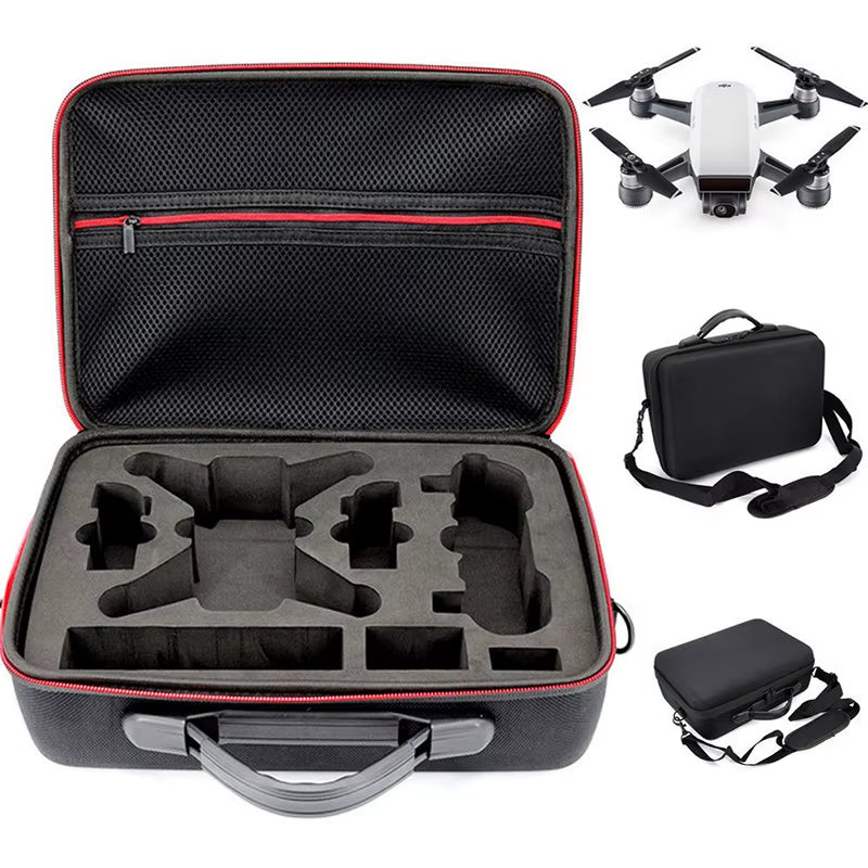 Anordsem Portable EVA Hard Bag Storage Case Carry Drone Bags Shoulder Strap Drone Accessories for  Spark Drone Mount Box