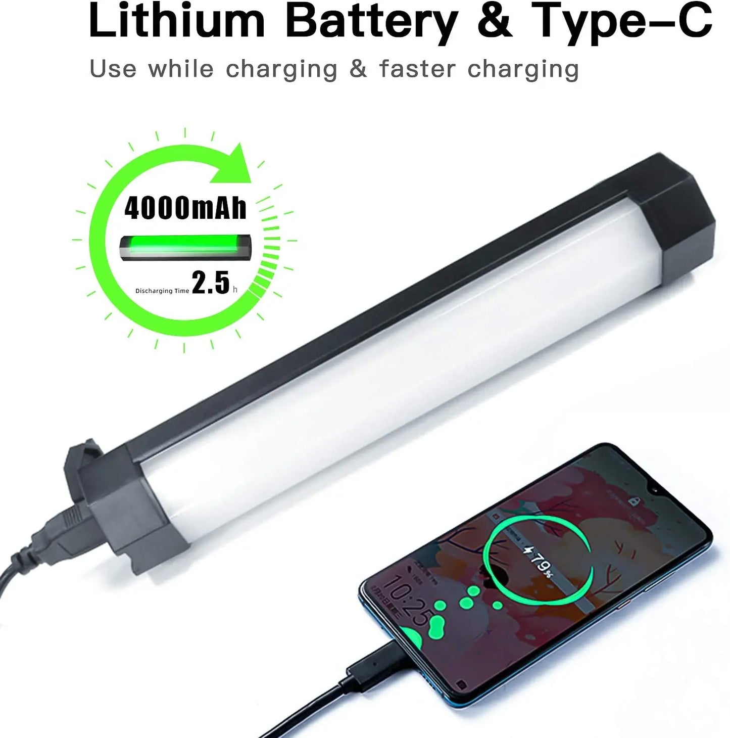P200 IP67 Rainproof RGB Tube Built-In Battery & Magnet with APP Control LED Video Light for Studio Photo Product Lighting