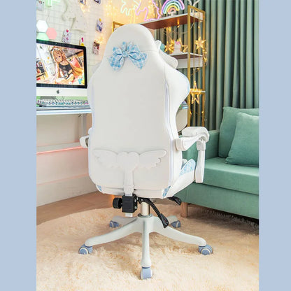 Hot Sale JK Gaming Chair Cute Pink Japanese Girl Upgradable Rotary Nгровые Cтуль Student Home Office Fixed Armrest Bow