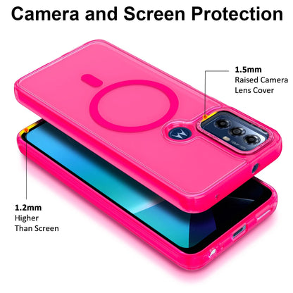 for Motorola Moto G Play 2023 Phone Case / Motorola Moto G Pure Phone Case Camera Guard Wireless Charging Magsafe/Qi Magnetic Car Mount Moto G Play 23 Case / Moto G Pure Case