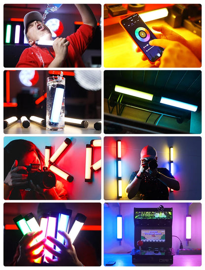 P200 IP67 Rainproof RGB Tube Built-In Battery & Magnet with APP Control LED Video Light for Studio Photo Product Lighting