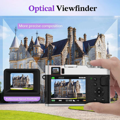 4K Digital Camera for Photography Autofocus 48MP Vlogging Camera for Youtube 16X Digital Zoom Cameras with SD Card