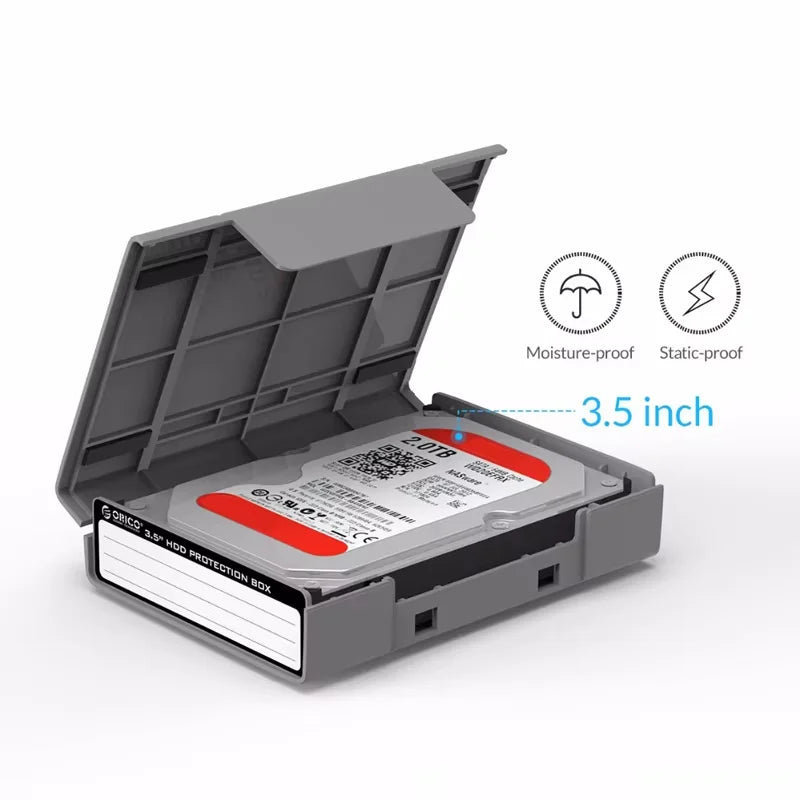 2.5 3.5' Portable Hard Disk Protection Case Hard Drive External Storage Case with Waterproof and Shockproof Hard Drive Box