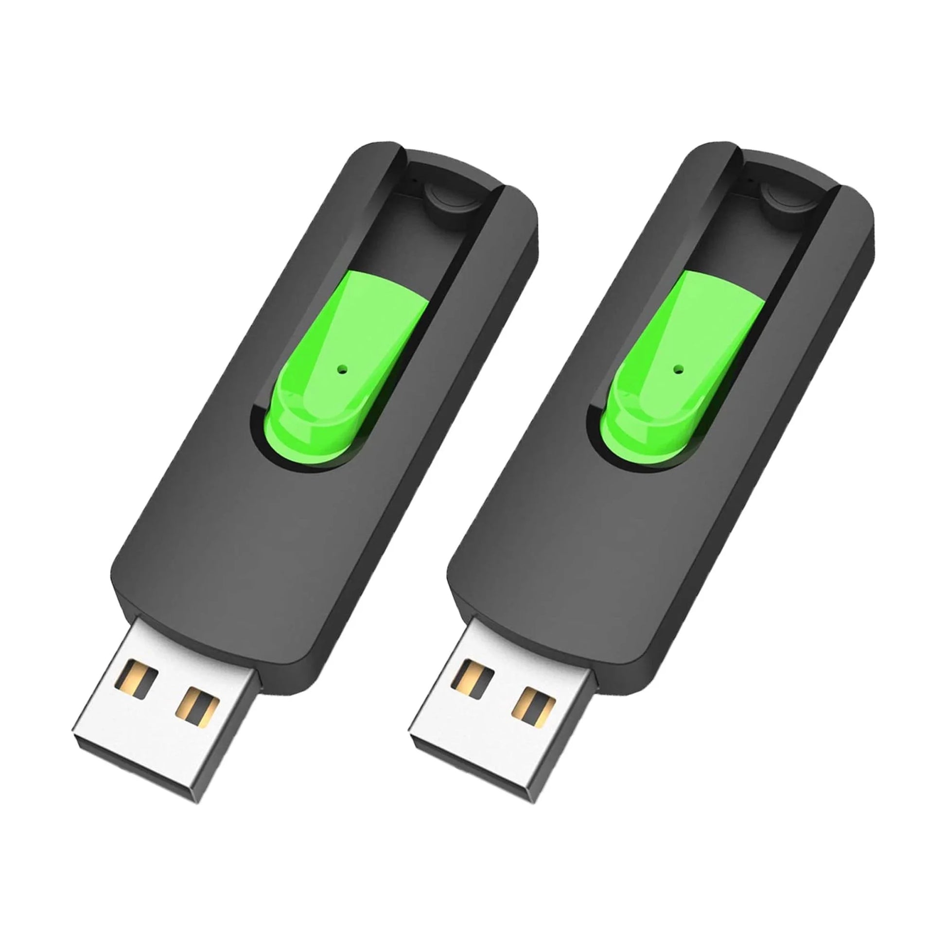 2 Pack 128 GB USB Flash Drive  Memory Stick Retractable for Laptop Data Storage Backup