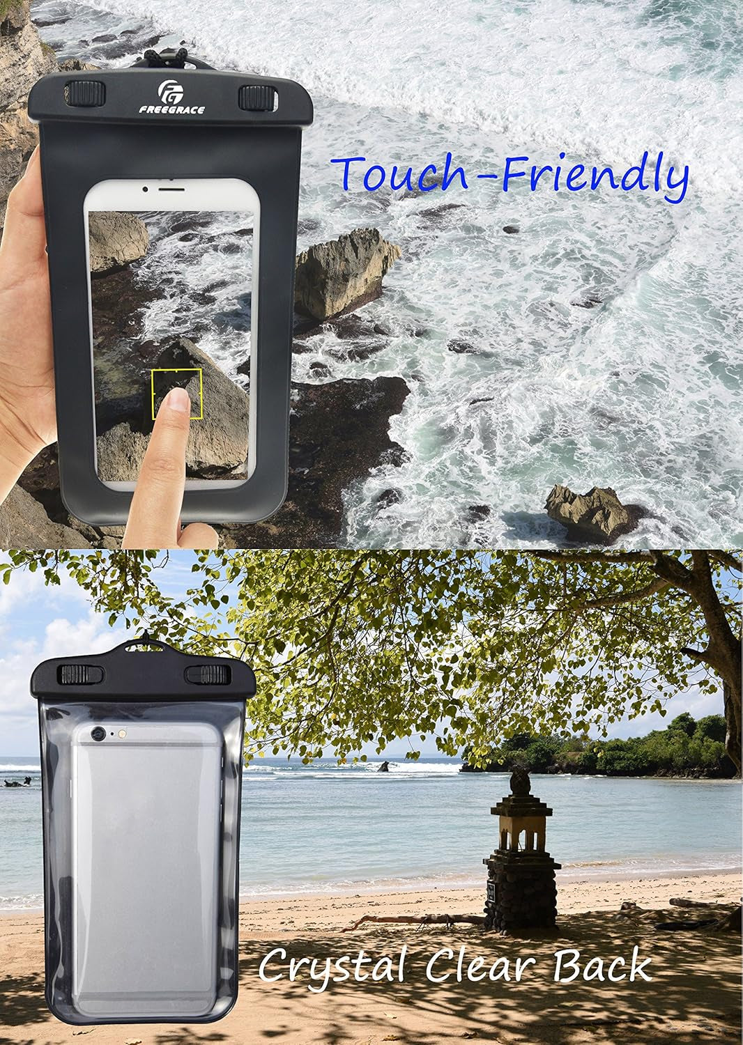 Lightweight Floating Dry Bag and Waterproof Phone Case Set, Double Zip-Lock Dry Sack for Water Sports, Rafting, Beach and Camping