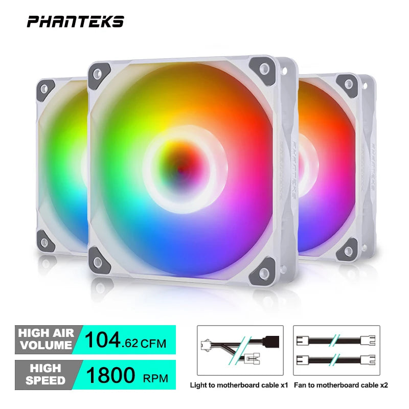 Phanteks M25 140 Case Fan Desktop Cooling Fans FDB Hydraulic Bearing 4Pin PWM Temperature Control 2000Rpm Air Volume Type